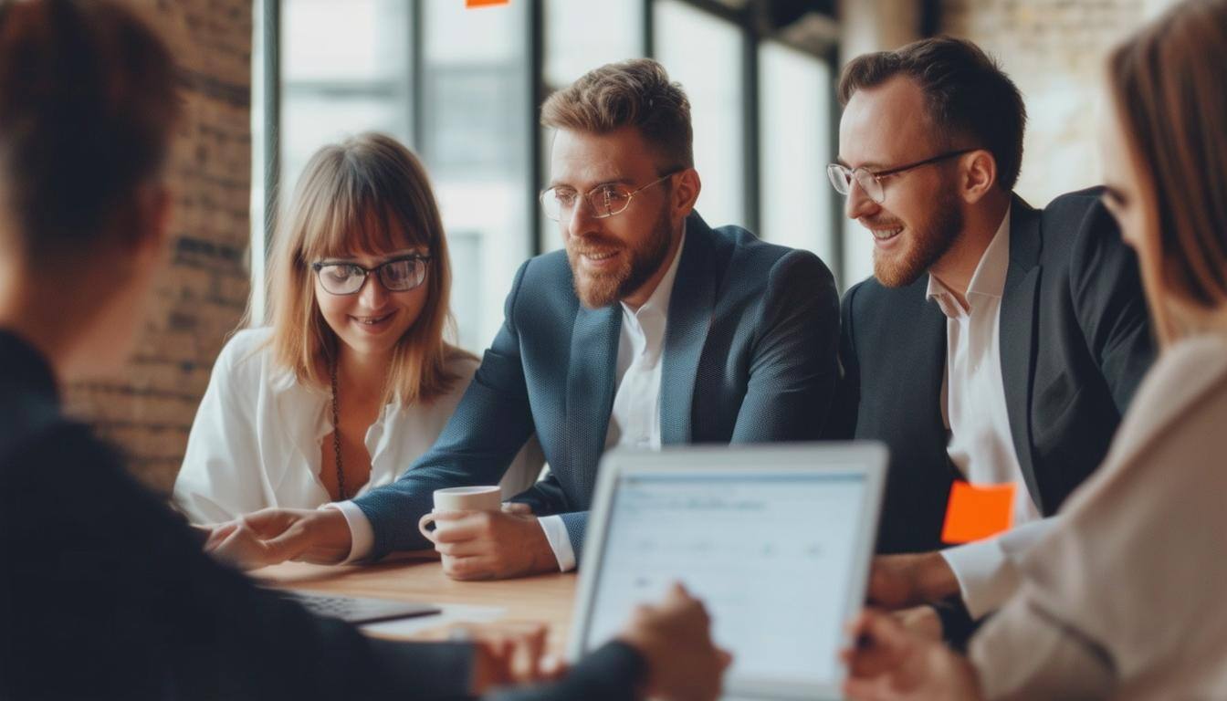 A business team using HubSpot