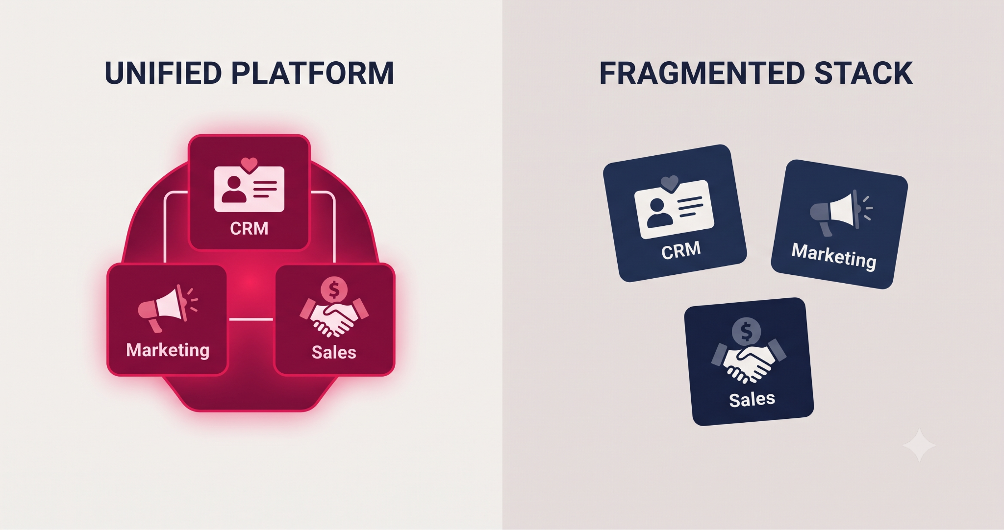 HubSpot vs other CRM systems for startups comparison diagram