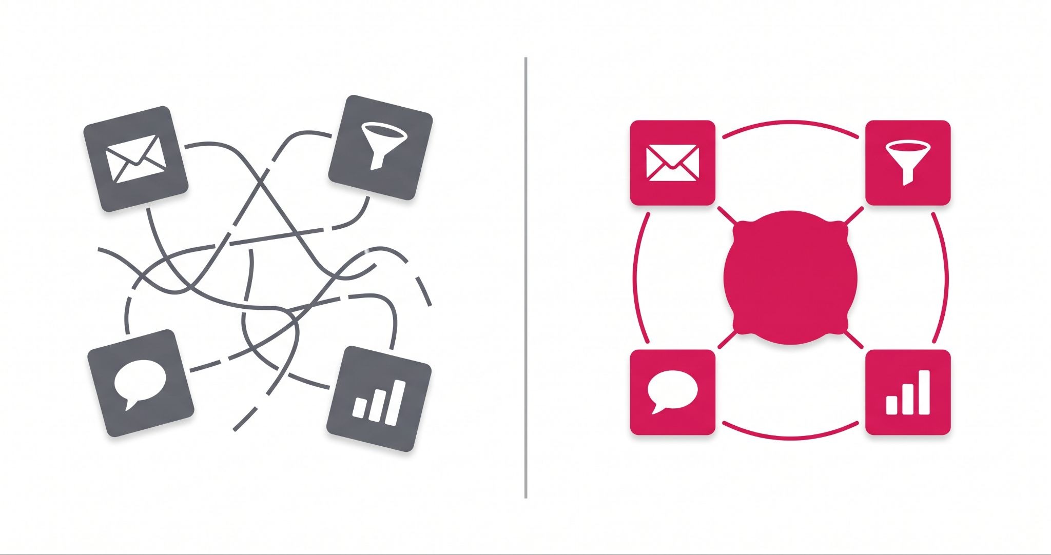 Checklist of four things the best CRM for startups must do: low cost, fast setup, easy to use, room to grow