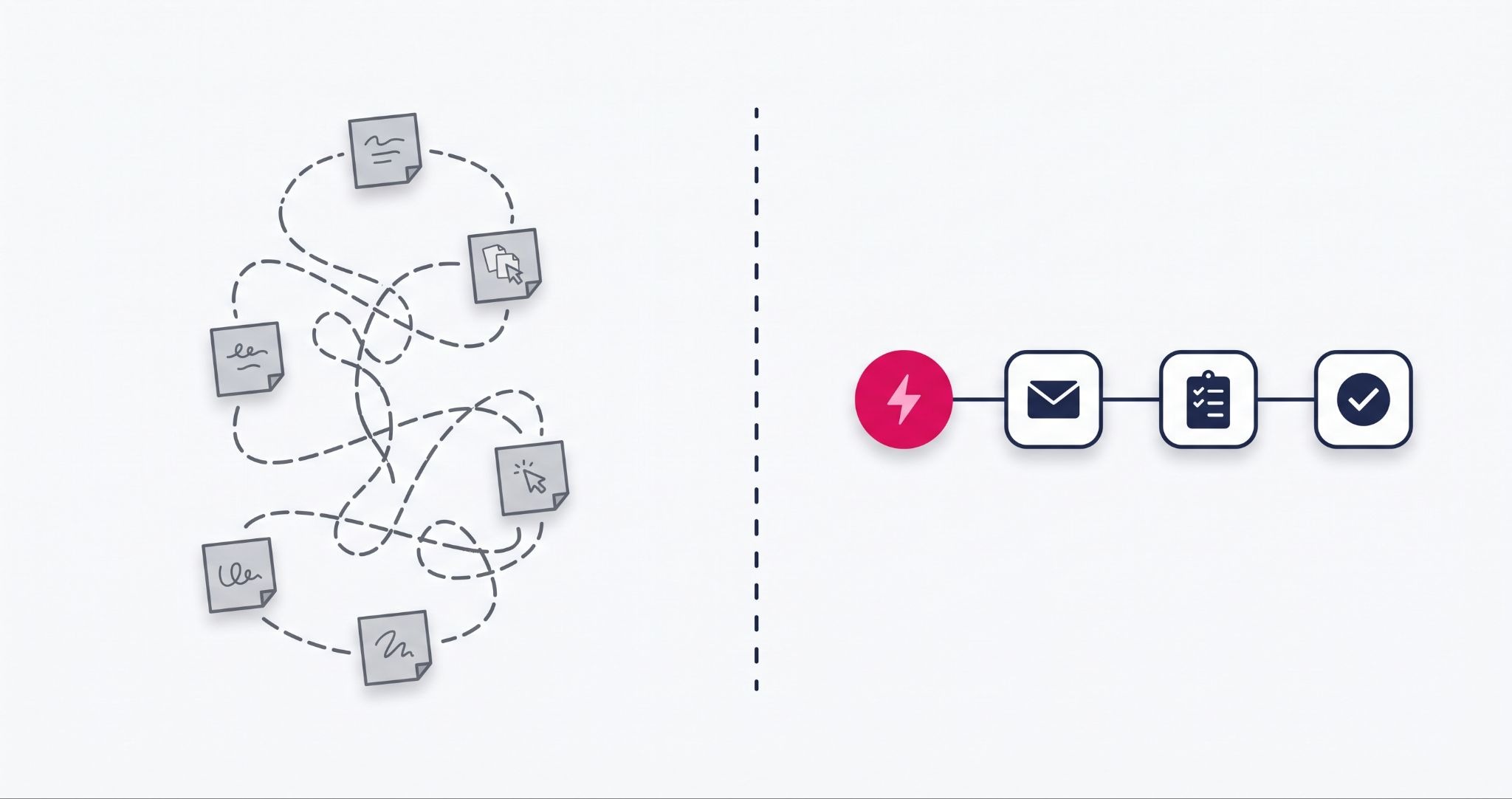 Manual versus automated process comparison showing when HubSpot is worth it for a business