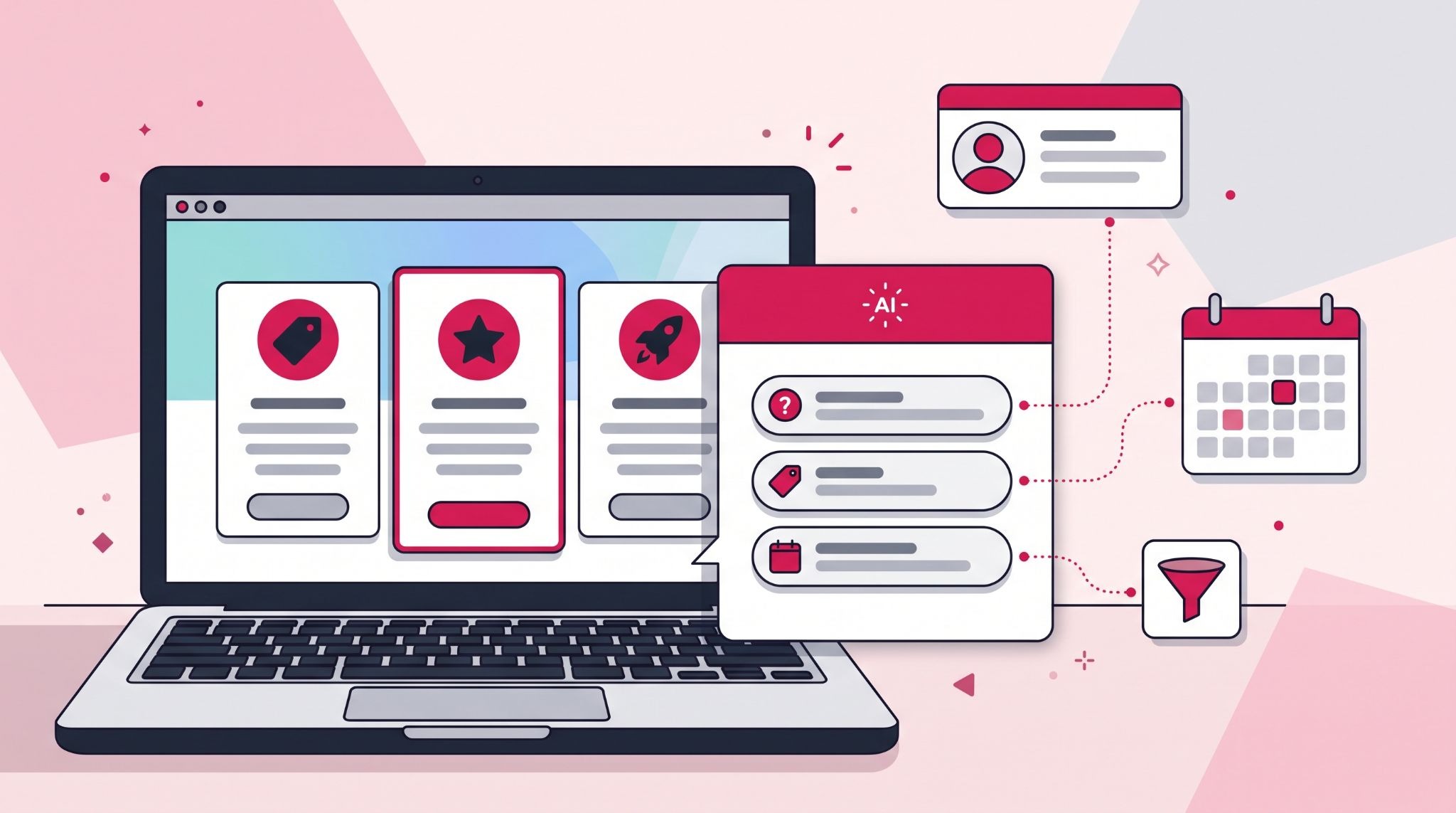 HubSpot Breeze AI agent tailoring a website chat to the page a visitor is viewing