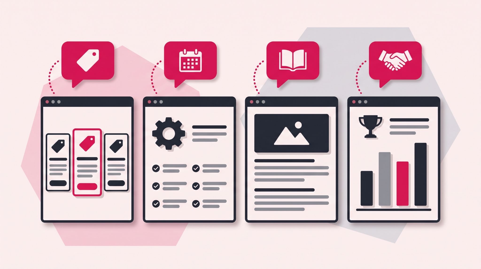 Diagram of HubSpot Breeze AI matching chat prompts to pricing, service, blog and case study pages